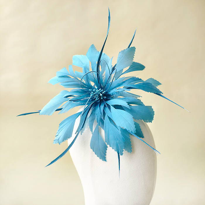 RB096 Feather Flower Millinery Fascinators Hat Handcraft Headress for Millinery & Couture Hats – 80+ Colours | No MOQ