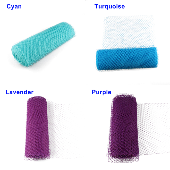 CH001 Premium Merry Widow Veiling - 9-inch Diamond Mesh Birdcage Netting for Millinery & Fascinators