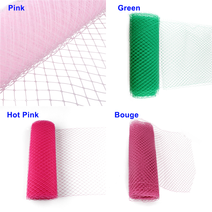 CH001 Premium Merry Widow Veiling - 9-inch Diamond Mesh Birdcage Netting for Millinery & Fascinators