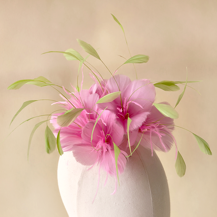 RM1710 Multi-Bloom Feather Fascinator Flower Two-Tone Goose & Coque Feather Twisted Millinery Mount for Fascinators & Couture Hats 80+ Colours | No MOQ