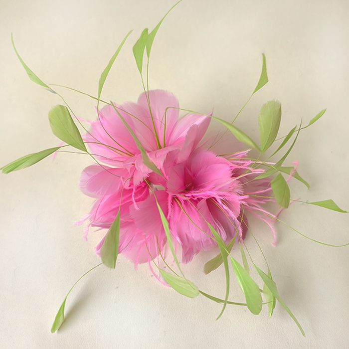 RM1710 Multi-Bloom Feather Fascinator Flower Two-Tone Goose & Coque Feather Twisted Millinery Mount for Fascinators & Couture Hats 80+ Colours | No MOQ