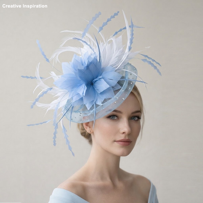 RB113 Feather Flower Millinery Fascinators Hat Handcraft Headdress for Millinery & Couture Hats – 80+ Colours | No MOQ