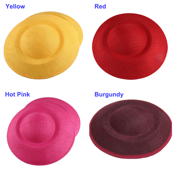HBM020 Sinamay Fascinator Base 9.84" Round Millinery Base Hat Maker DIY Craft