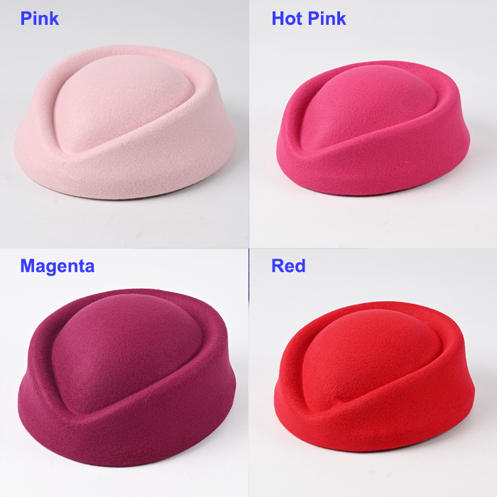 HBM024 Felt Pillbox Hat Base Lightweight Millinery Base Retro Beret Supply 7.8"