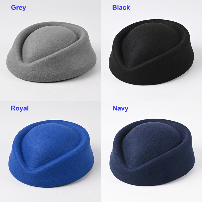 HBM024 Felt Pillbox Hat Base Lightweight Millinery Base Retro Beret Supply 7.8"