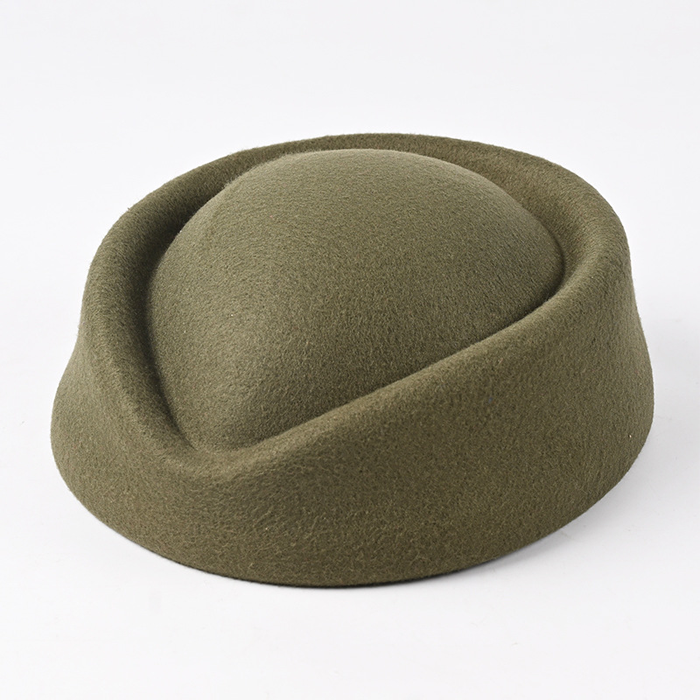HBM024 Felt Pillbox Hat Base Lightweight Millinery Base Retro Beret Supply 7.8"