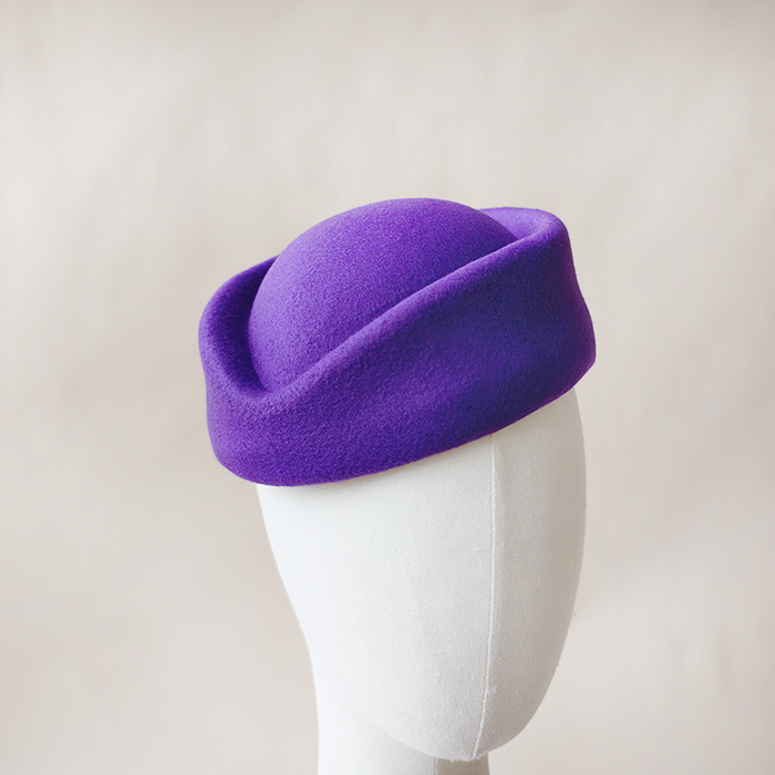 HBM024 Felt Pillbox Hat Base Lightweight Millinery Base Retro Beret Supply 7.8"