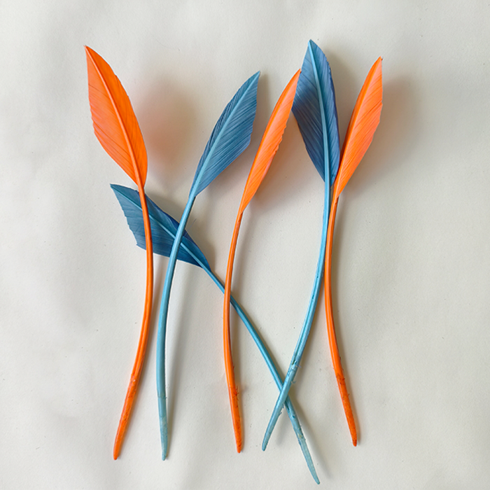 RL-AHTQ Arrowhead Turkey Quill Feathers for Millinery available in 80 Colours One Piece