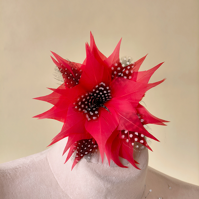 RB038 Feather Flower Millinery Fascinators Hat Handcraft Headress for Millinery & Couture Hats – 80+ Colours | No MOQ
