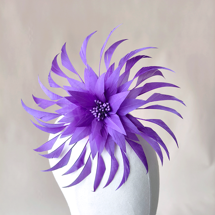RB104 Feather Flower Millinery Fascinators Hat Handcraft Headdress for Millinery & Couture Hats – 80+ Colours | No MOQ