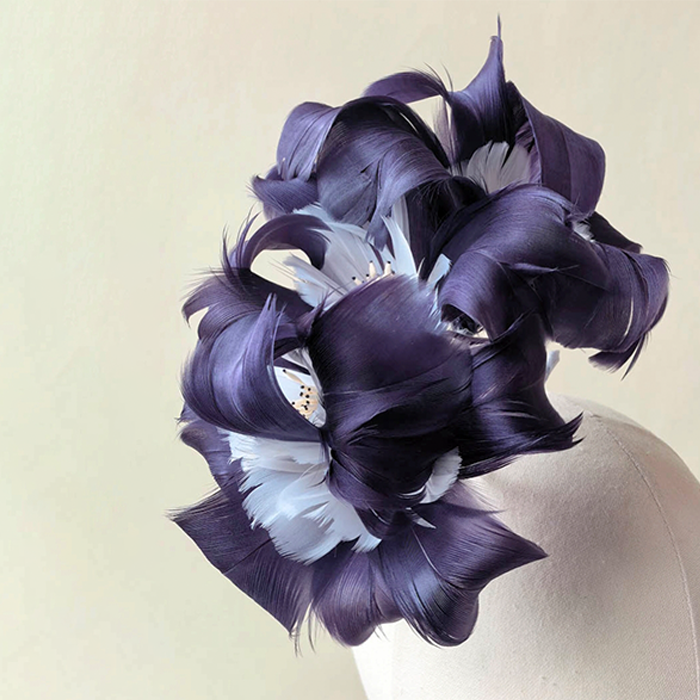 RM1703 Feather Mount Goose Feather Millinery Fascinators Hat Handcraft Headress for Millinery & Couture Hats – 80+ Colours | No MOQ