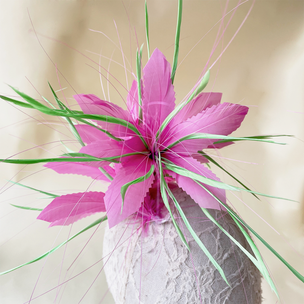 RM1304 Feather Mount Goose Feather Millinery Fascinators Hat Handcraft Headress for Millinery & Couture Hats – 80+ Colours | No MOQ