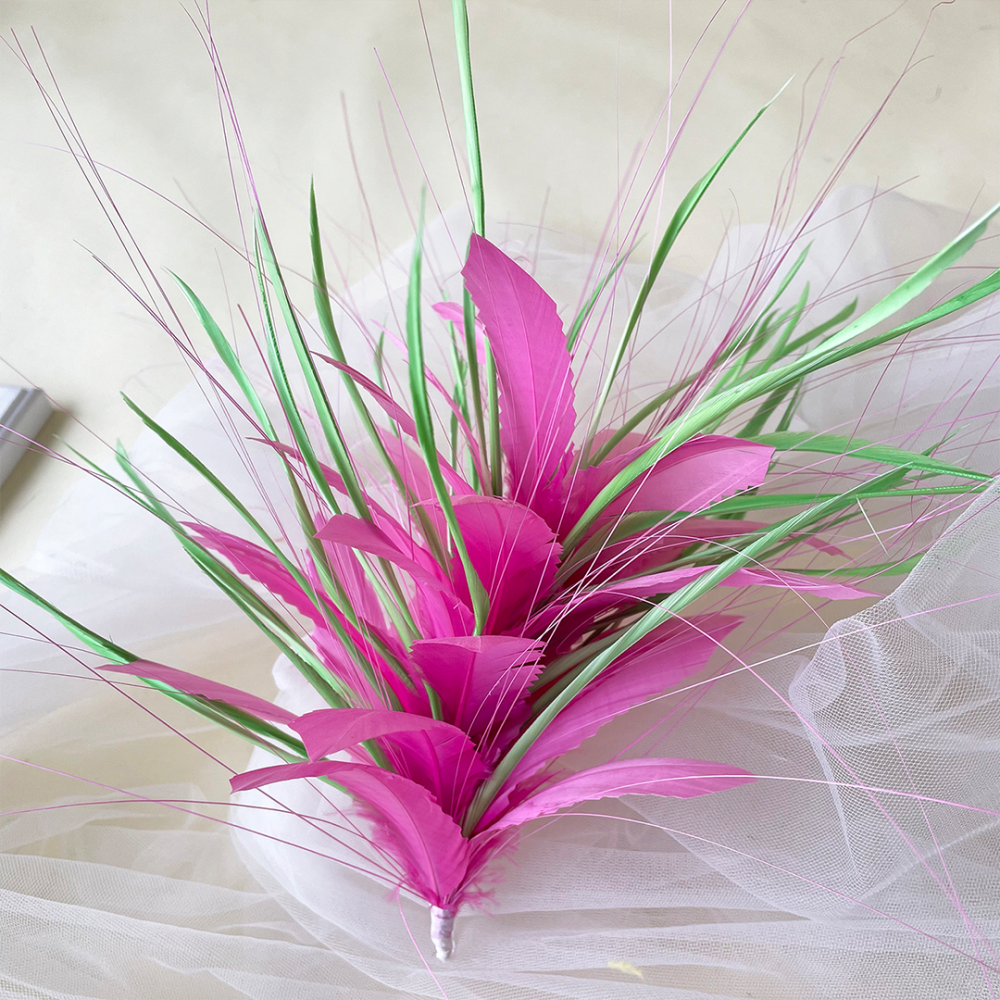 RM1304 Feather Mount Goose Feather Millinery Fascinators Hat Handcraft Headress for Millinery & Couture Hats – 80+ Colours | No MOQ