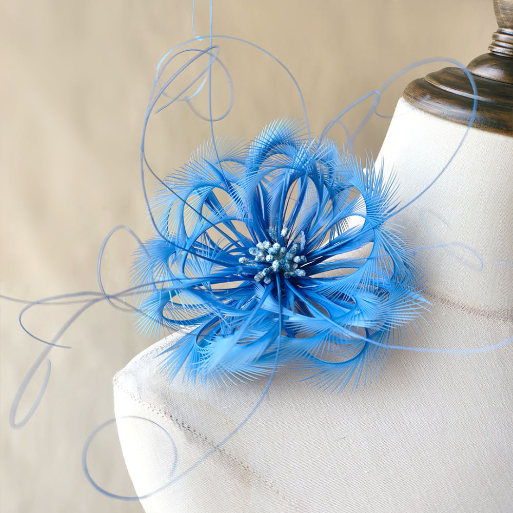 RB021 Feather Flower Millinery Fascinators Hat Handcraft Headress for Millinery & Couture Hats – 80+ Colours | No MOQ