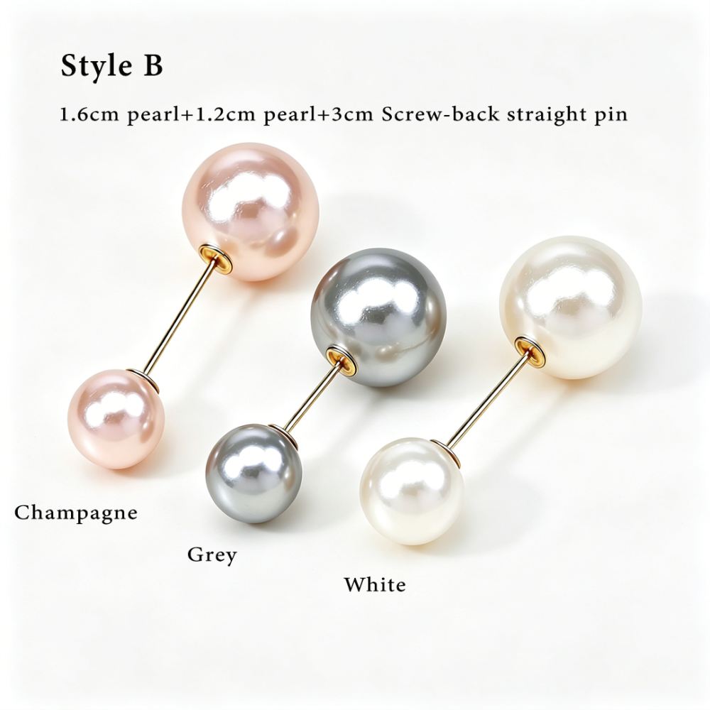 PER004 Premium Pearl Pins for Millinery Hats & Occasion Wear Brooch Components 3 pieces per pack