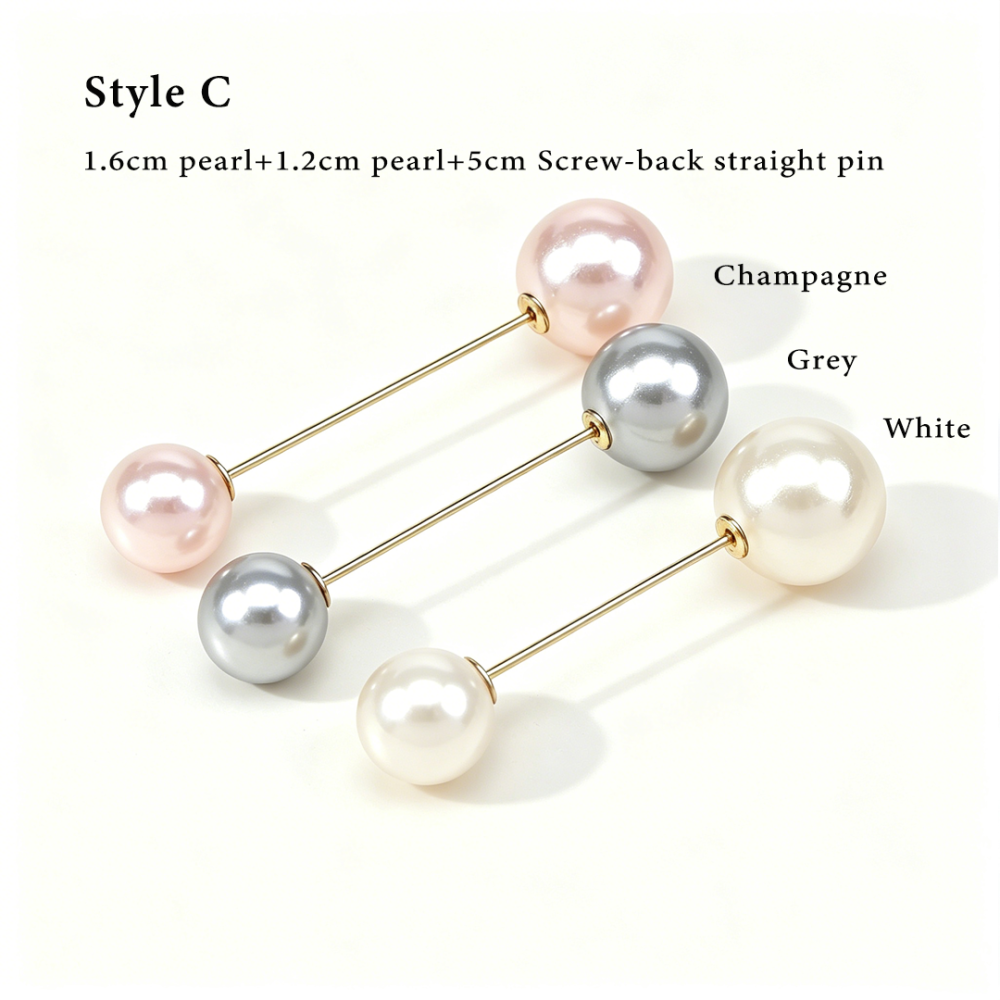 PER004 Premium Pearl Pins for Millinery Hats & Occasion Wear Brooch Components 3 pieces per pack