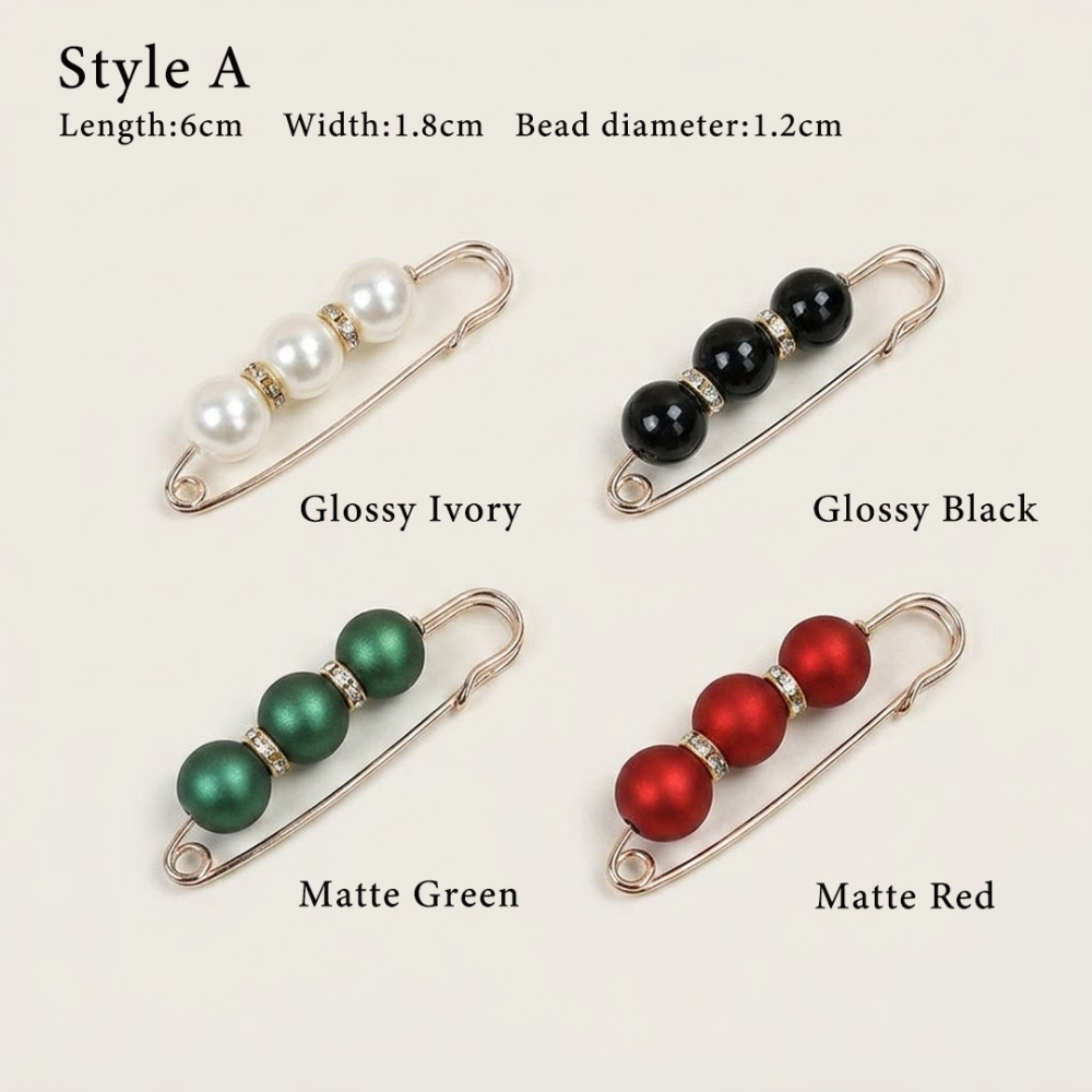PER005 Pearl and Bead Brooch Pins for Occasion Wear & Millinery 3 Pieces