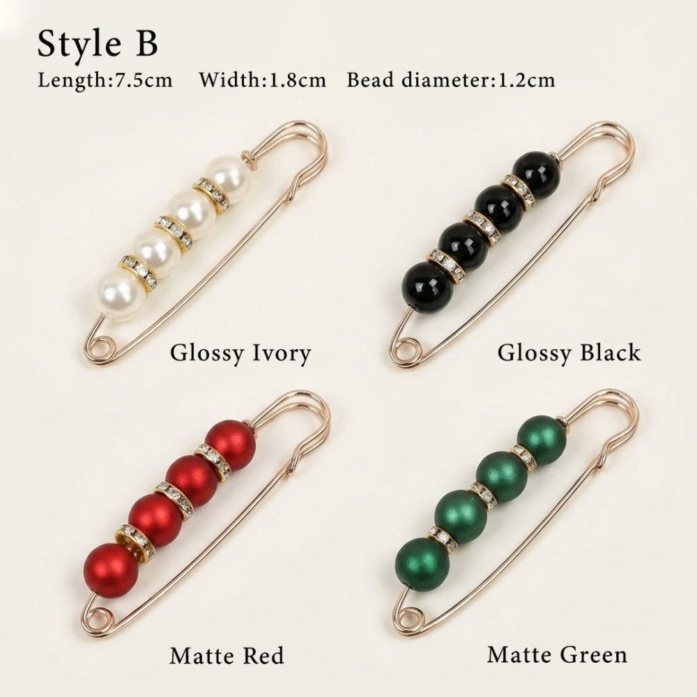 PER005 Pearl and Bead Brooch Pins for Occasion Wear & Millinery 3 Pieces