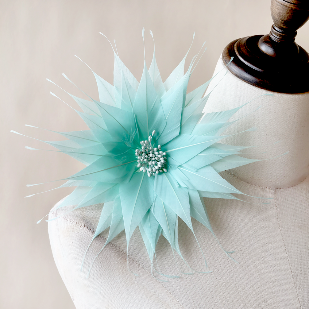 RB142 Sculpted Goose Feather Starburst Mount for Custom Millinery