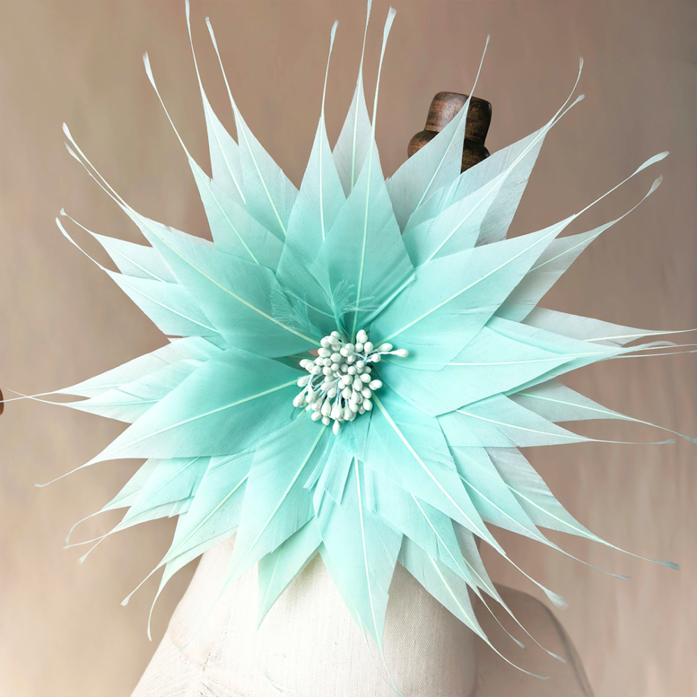 RB142 Sculpted Goose Feather Starburst Mount for Custom Millinery
