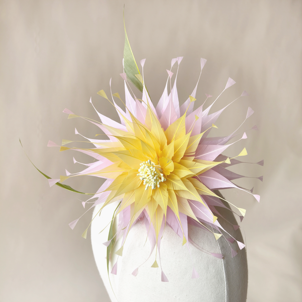 RB143 Radiating Goose Feather Flower Aster Blossom  for Royal Ascot & Occasion Wear