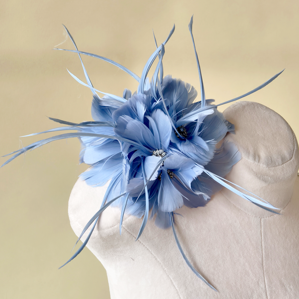 RB132 Feather Flower Millinery Fascinators Hat Handcraft Headress for Millinery & Couture Hats – 80+ Colours | No MOQ
