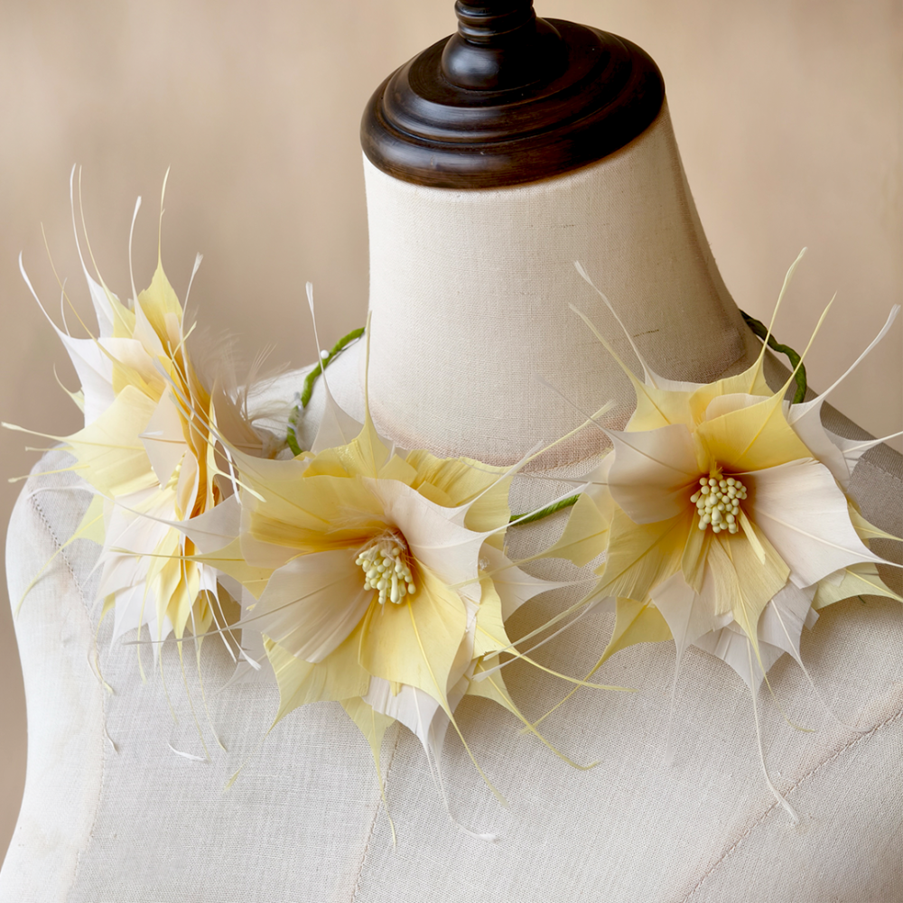 RM1734 Hand-Trimmed Goose Feather Trio Spray for Race Day & Social Season Millinery