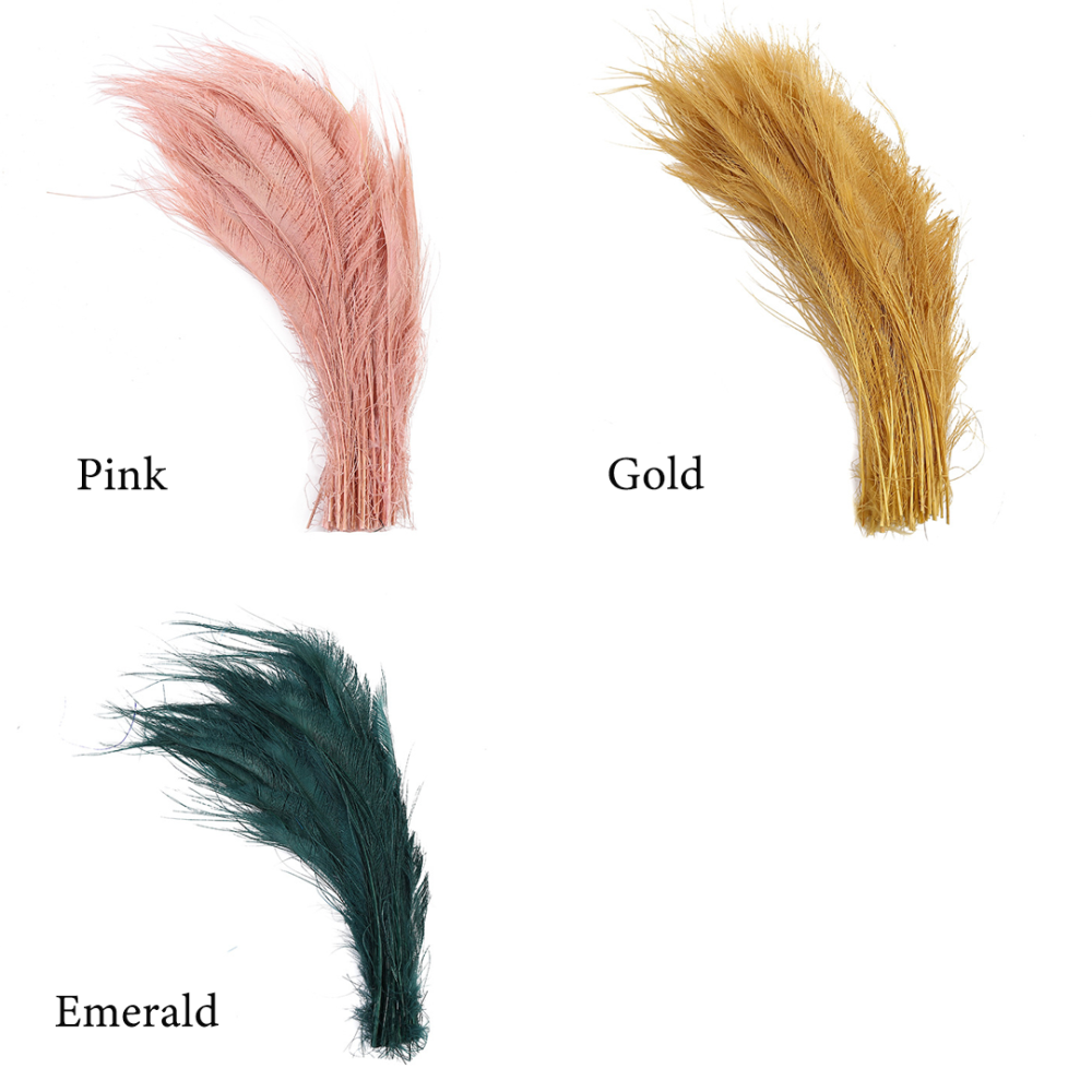 FEA1026 Burnt Peacock Sword Feathers 30-40cm for Craft & Millinery 10pcs/Packet