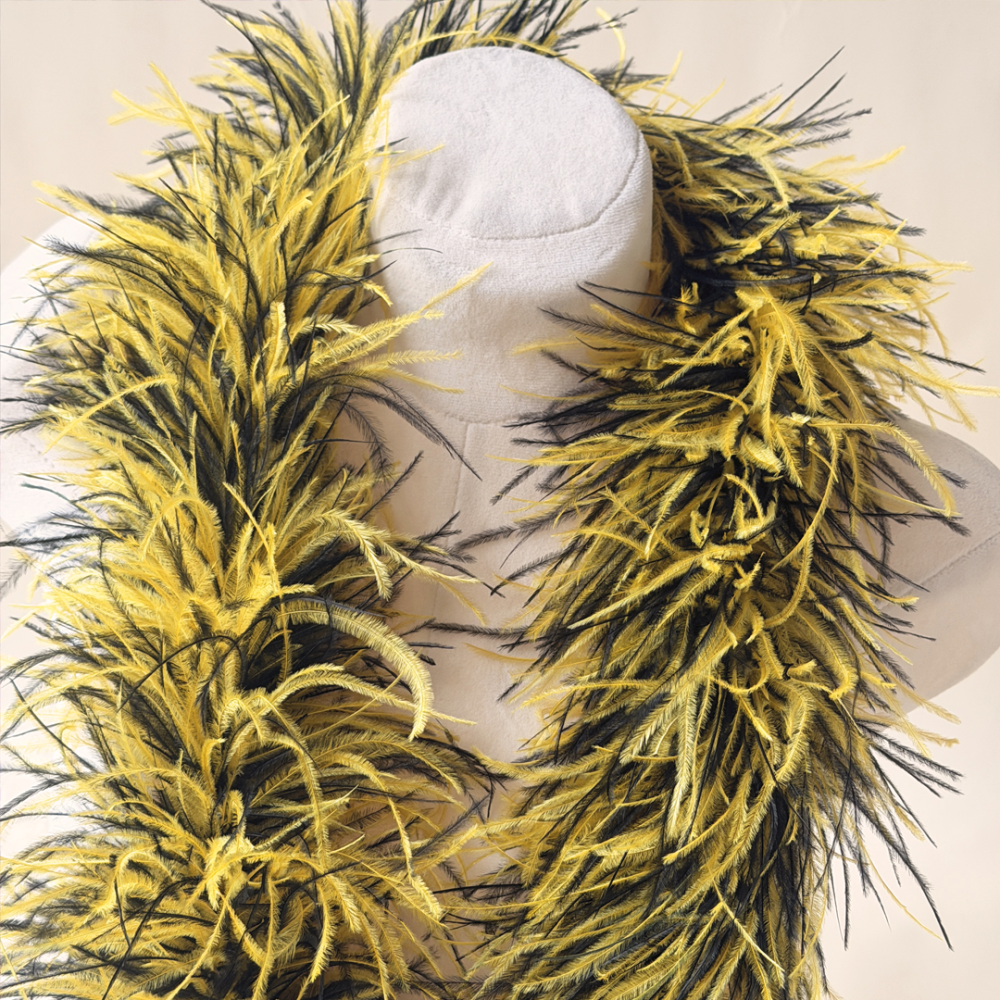 FEA1038 10-Ply 9-11cm Ostrich Feather Boa for Carnival Derby Gala Couture