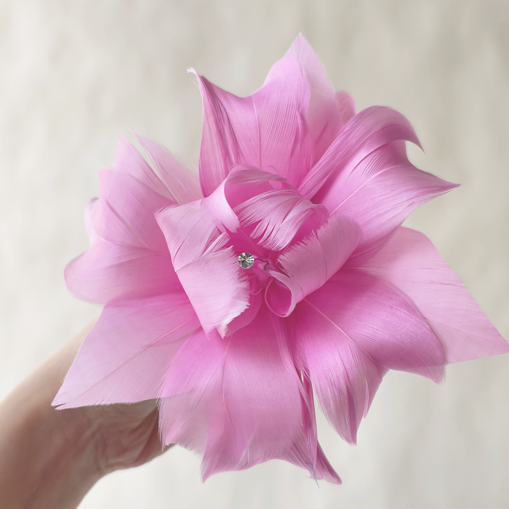 RB026 Feather Flower Millinery Fascinators Hat Handcraft Headress for Millinery & Couture Hats – 80+ Colours | No MOQ