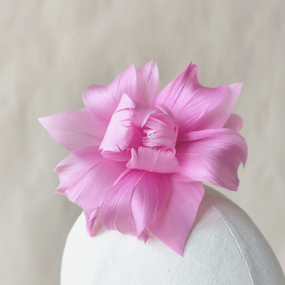 RB026 Feather Flower Millinery Fascinators Hat Handcraft Headress for Millinery & Couture Hats – 80+ Colours | No MOQ