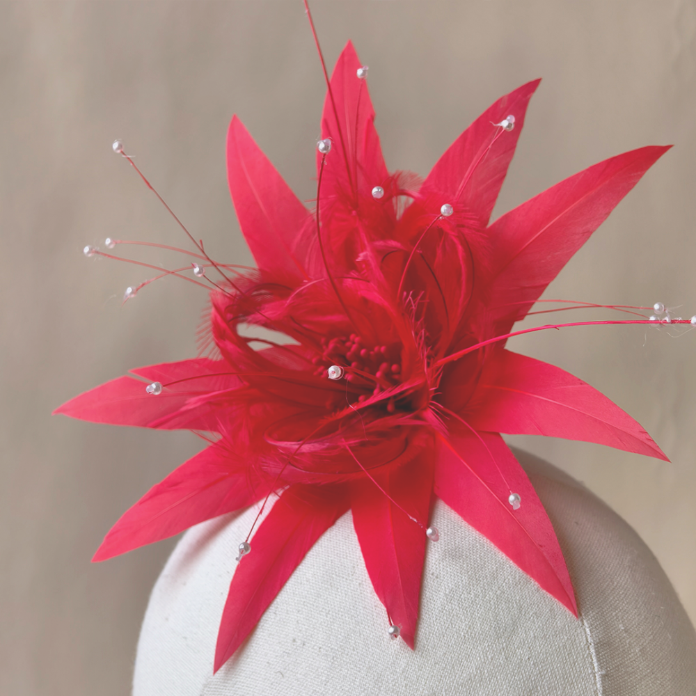 RB085 Feather Flower Millinery Fascinators Hat Handcraft Headress for Millinery & Couture Hats – 80+ Colours | No MOQ