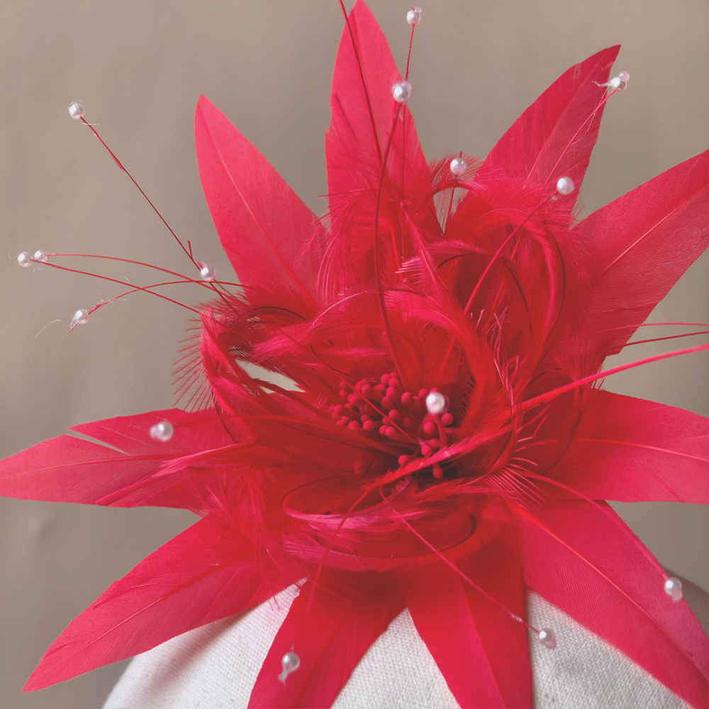 RB085 Feather Flower Millinery Fascinators Hat Handcraft Headress for Millinery & Couture Hats – 80+ Colours | No MOQ