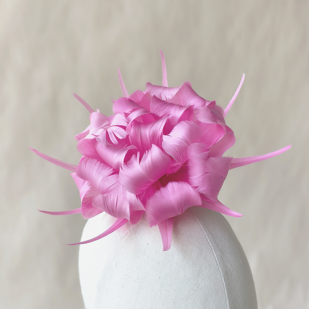 RB110 Feather Flower Millinery Fascinators Hat Handcraft Headdress for Millinery & Couture Hats – 80+ Colours | No MOQ