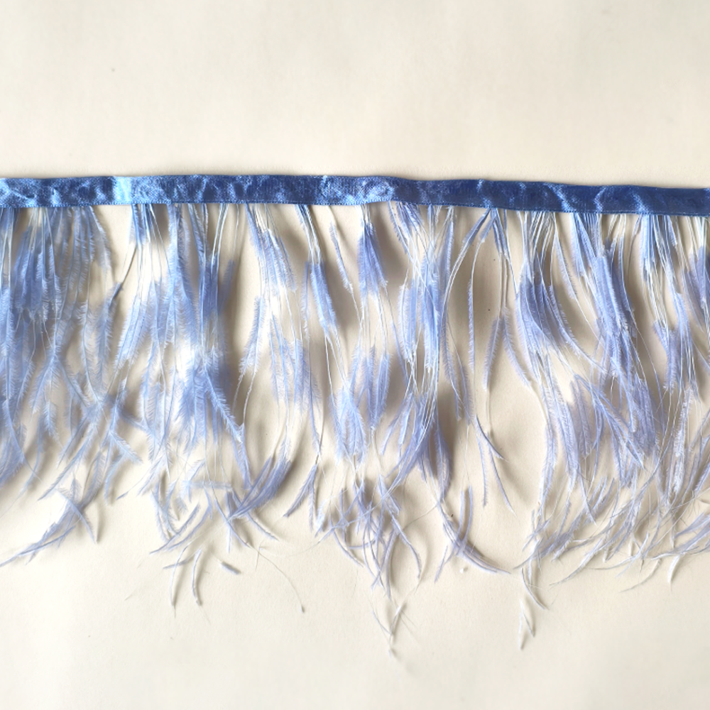 RL-OS03 Burnt Ostrich Feather Fringe Trim For Millinery and Couture Fashion 0.5 meter