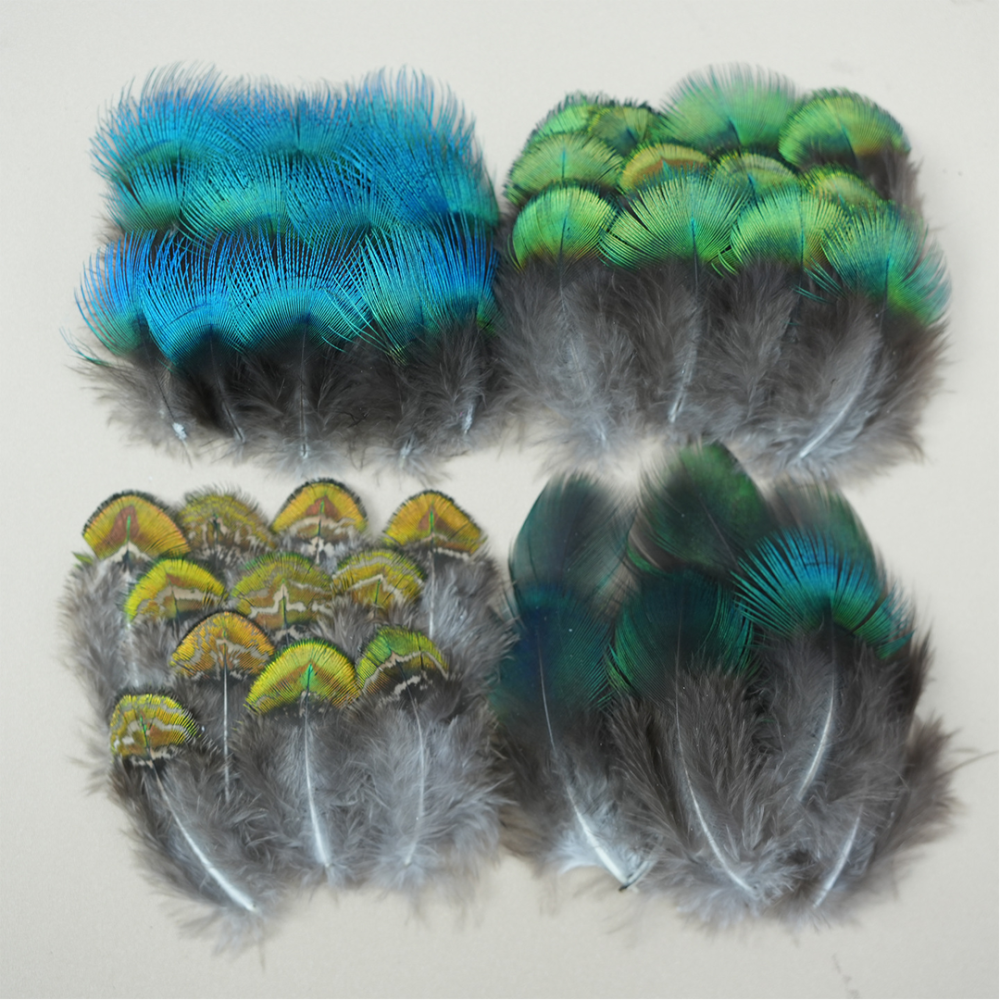 FEA1021 Small Iridescent Peacock Plumage Feathers for Ascot Derby Galway Millinery