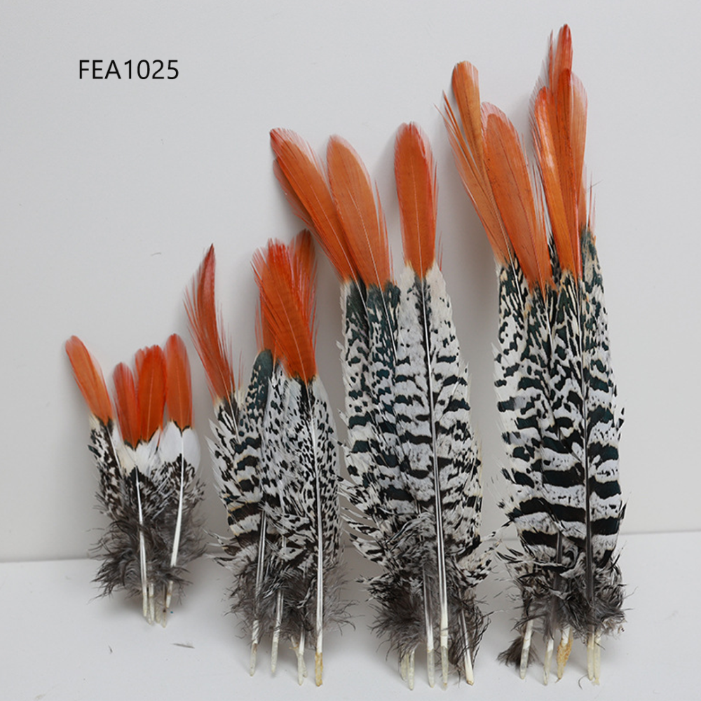 Arrowhead & Rounded Copper Pheasant Feathers Ascot Derby Millinery 10 piece/ pack