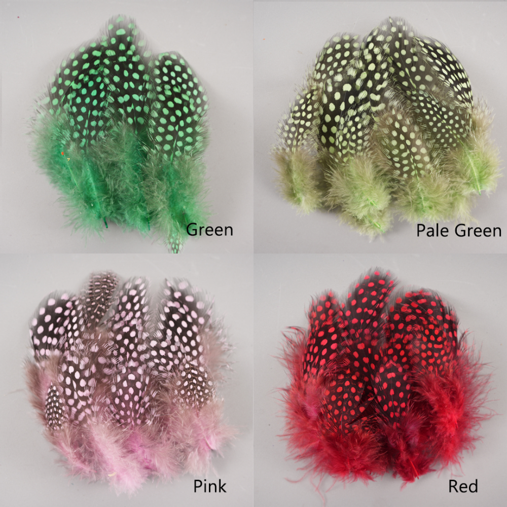 FEA1030 Natural Spotted Guinea Fowl Feathers for Ascot Derby Millinery 50pcs/pack