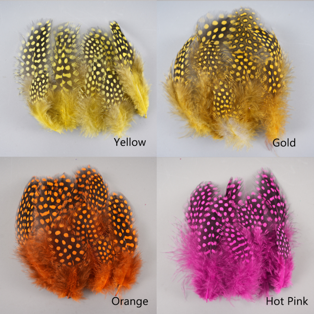 FEA1030 Natural Spotted Guinea Fowl Feathers for Ascot Derby Millinery 50pcs/pack