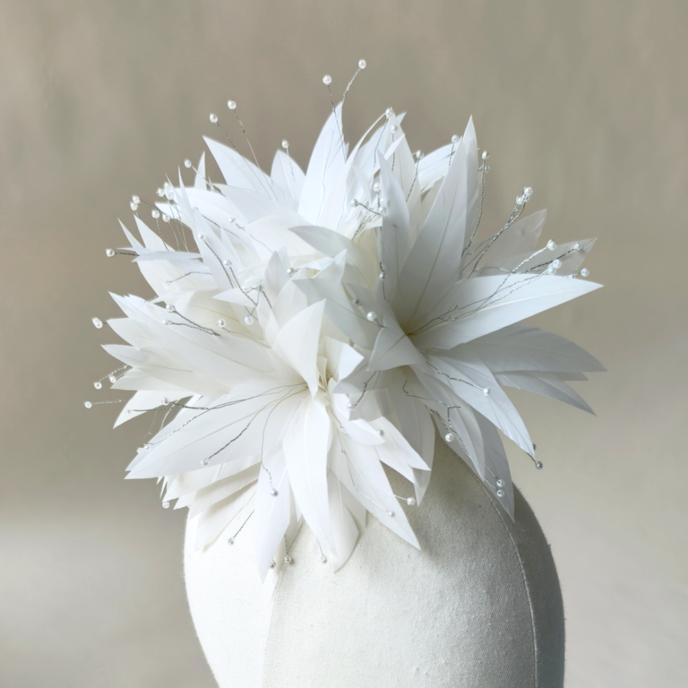 RB118 Feather Flower Millinery Fascinators Hat Handcraft Headdress for Millinery & Couture Hats – 80+ Colours | No MOQ