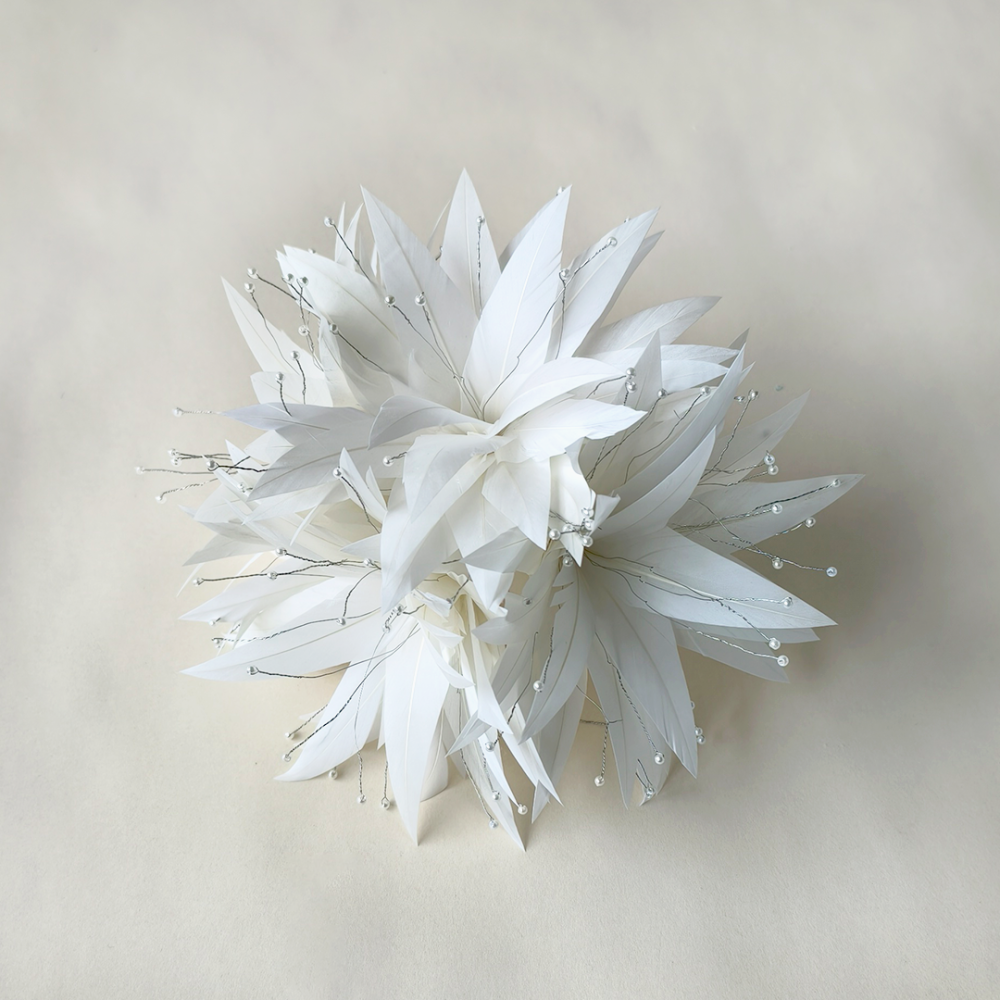 RB118 Feather Flower Millinery Fascinators Hat Handcraft Headdress for Millinery & Couture Hats – 80+ Colours | No MOQ