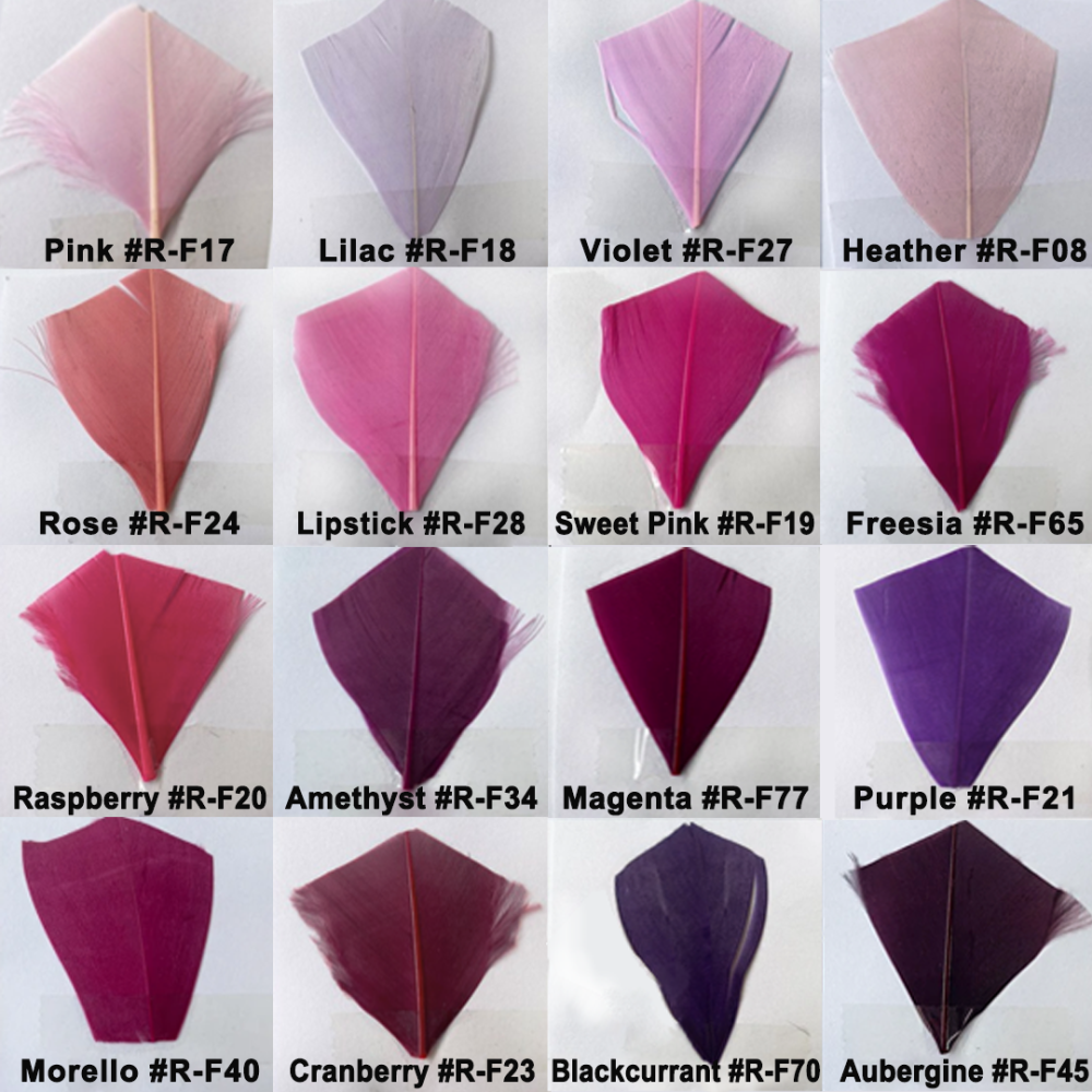 RM1012 Long Pointed Petal Feather Fascinator Flower Diamond-Cut Goose Feather Twisted Millinery Mount for Millinery & Couture Hats | 80+ Colours | No MOQ