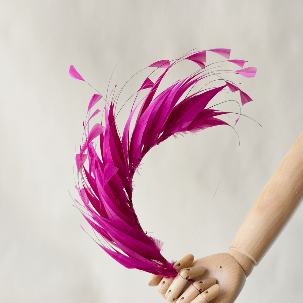 RM1737 Goose Feather Spray Arc Mount for Royal Ascot & Derby Millinery