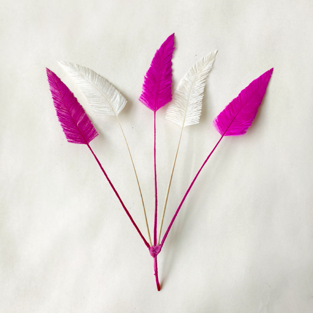 RM1707 Fan Trimmed Ostrich Feather Plume Spray for Millinery Race Day Headpieces