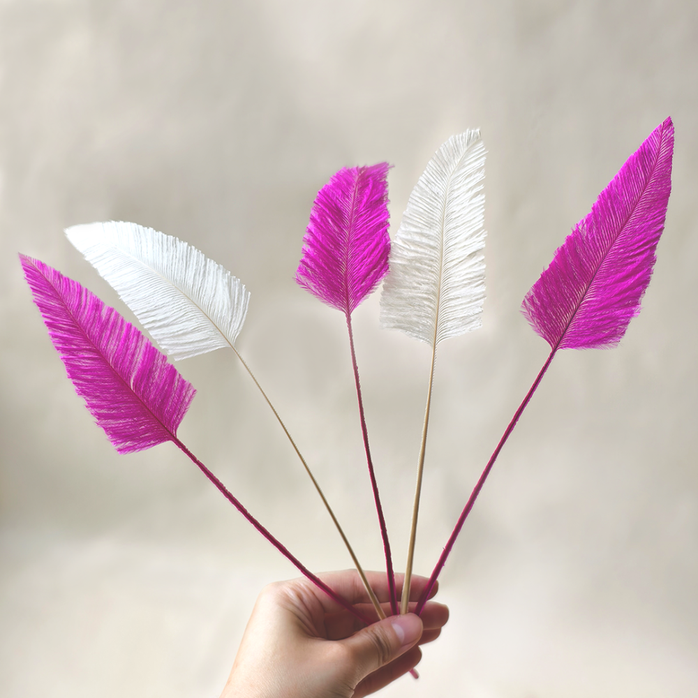 RM1707 Fan Trimmed Ostrich Feather Plume Spray for Millinery Race Day Headpieces