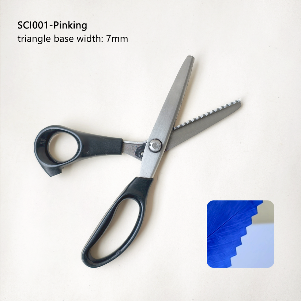 SCI001 Decorative Edge Pinking & Scallop Shears for Millinery Feathers & Couture Headwear