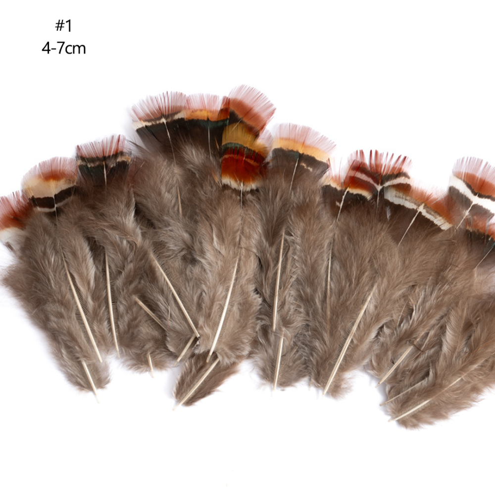 FEA1021-PH04 Geometric Patterned Pheasant Plumage Feathers for Millinery & Derby Headwear 50pcs/ pack