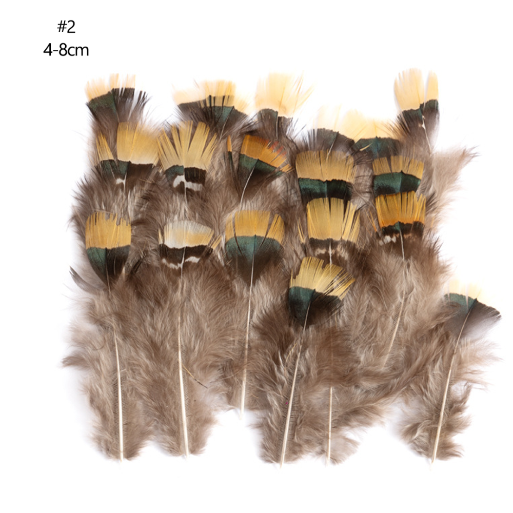 FEA1021-PH04 Geometric Patterned Pheasant Plumage Feathers for Millinery & Derby Headwear 50pcs/ pack