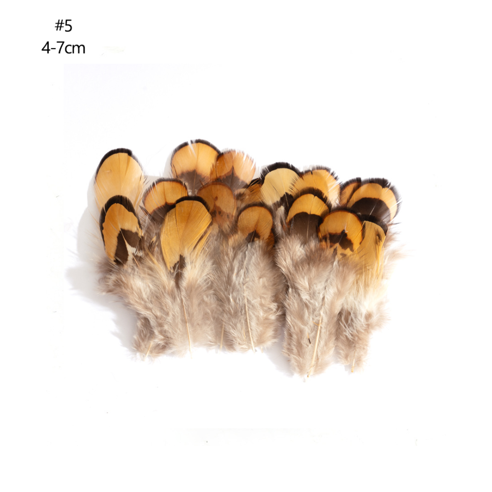 FEA1021-PH04 Geometric Patterned Pheasant Plumage Feathers for Millinery & Derby Headwear 50pcs/ pack