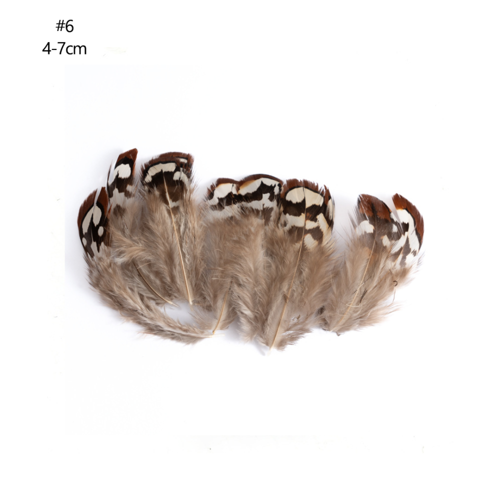 FEA1021-PH04 Geometric Patterned Pheasant Plumage Feathers for Millinery & Derby Headwear 50pcs/ pack